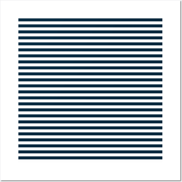 Navy Blue Nautical Lines Wall Art by Peter the T-Shirt Dude